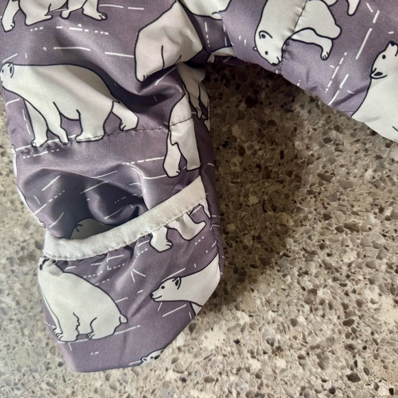 Wippette Kids Polar Bear Fleece Lined Microfiber Winter Puffer Snowsuit 3-6MONTH - Picture 5 of 9